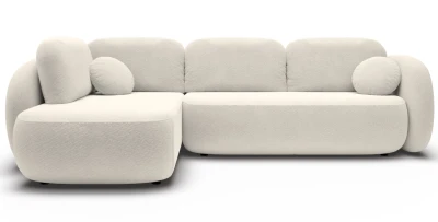 XXL Design-Ecksofa Olio II Bonell-Federkern, abgerundete Formen, Schlaffunktion (250 cm lang)