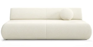 Design Schlafsofa Puente (3-Sitzer), Webstoff, verstellbare Armlehnen & Bettkasten, 214 cm breit