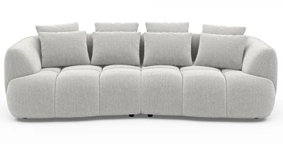XXL Big Sofa Besso (3-Sitzer), flauschiger Chenille (Haustierfreundlich), Lounge-Tiefe (130 cm), 278 cm