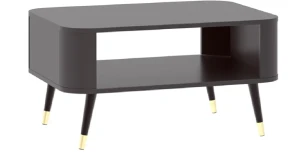 Couchtisch BLINX | mit Ablage | Schwarz & Gold  