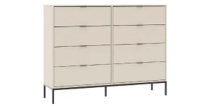 Kommode DECO 8s | 8 Schubladen| Kaschmir & Schwarz 