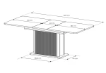 Abmessungen des auf 200 cm ausgezogenen Esstischs Lante Kaschmir