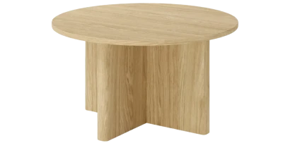 Runder Couchtisch NABU Ø 90cm – Eiche Geölt Optik (Japandi Stil)