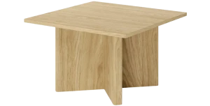 Quadratischer Couchtisch NABU 80x80cm – Eiche Geölt Optik (Japandi Stil)