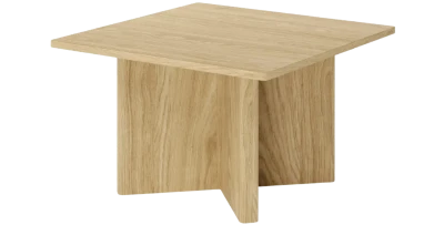 Quadratischer Couchtisch NABU 80x80cm – Eiche Geölt Optik (Japandi Stil)