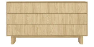 XXL Schubladenkommode / Sideboard NABU 153cm (6 Schubladen) – Eiche Geölt (Japandi)