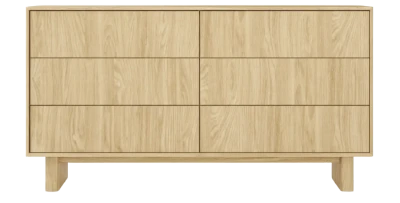 XXL Schubladenkommode / Sideboard NABU 153cm (6 Schubladen) – Eiche Geölt (Japandi)
