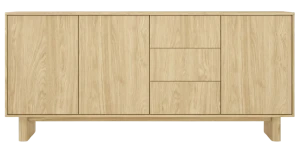 XXL Sideboard / Kommode NABU 183cm (3D3S) – Eiche Geölt (Japandi)