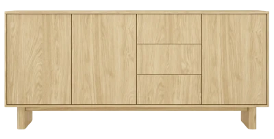 XXL Sideboard / Kommode NABU 183cm (3D3S) – Eiche Geölt (Japandi)