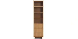 Schmales Regal Bücherregal YASUMI (50 cm) – Eiche Carmel