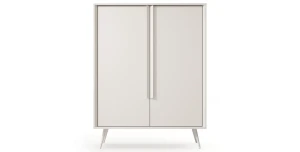 Highboard MAVERA 2-türig (97x126 cm) Kaschmir, Soft-Close & Metallfüße