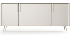 Sideboard MAVERA 4-türig (186x83 cm) Kaschmir, Soft-Close & Metallfüße