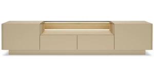 TV-Lowboard 203x43 cm HIRO D TV-Board Kakao/Eiche Cremona Beige mit LED