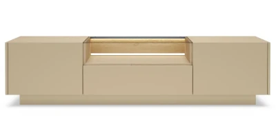 TV-Lowboard 176x43 cm HIRO E Kakao/Eiche Cremona Beige mit LED