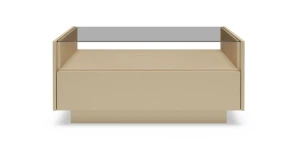 Couchtisch 96x67 cm HIRO F Wohnzimmertisch Kakao/Eiche Cremona Beige