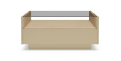 Couchtisch 96x67 cm HIRO F Wohnzimmertisch Kakao/Eiche Cremona Beige