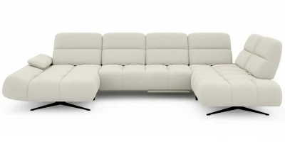 Wohnlandschaft 355x209 cm FALCAO XL U-Form mit elektrischer Sitztiefenverstellung