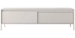 XXL TV-Lowboard Fernsehtisch SENSO 187 cm Beige, Riffeloptik, Push-to-Open, Modern