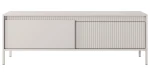 TV-Lowboard Fernsehtisch SENSO 153 cm Beige, Riffeloptik, Push-to-Open, Modern