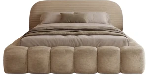 Polsterbett ORLANDO SLIM 180x200 cm Cord POSO mit Bettkasten