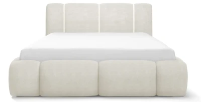 Designer Polsterbett BIANCO 120x200 cm mit LED-Beleuchtung & Bettkasten