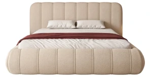 Luxus Polsterbett MARGO 180x200 cm Chunky-Design mit Bettkasten