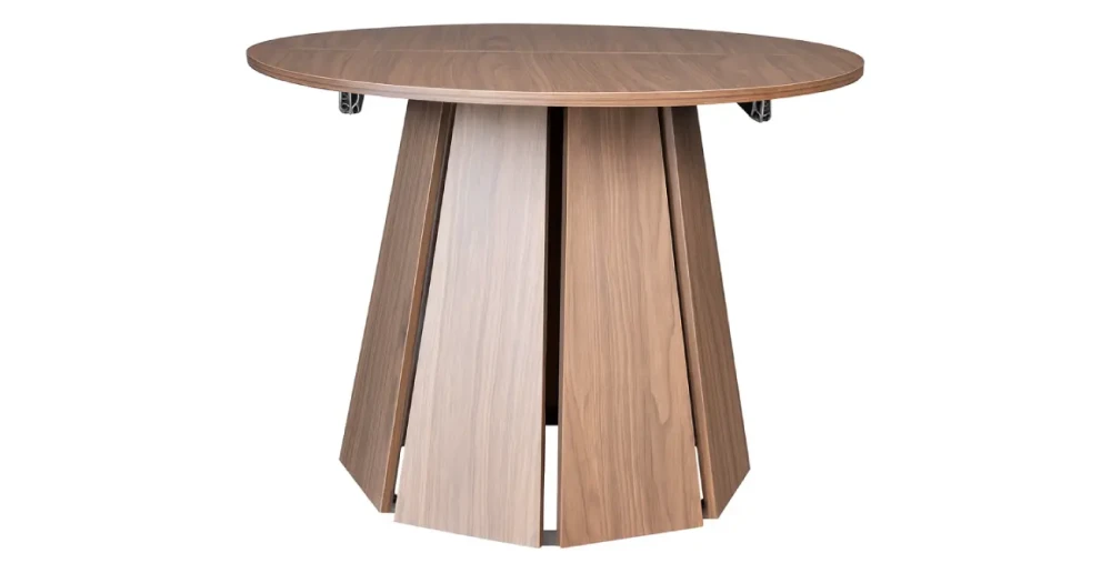 tisch-221/2-Ausziehbarer-Esstisch-AURA Ø -100/180-cm –Geometrisches-Design-(Farbwahl)