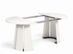 tisch-221/2-Ausziehbarer-Esstisch-AURA Ø -100/180-cm –Geometrisches-Design-(Farbwahl)
