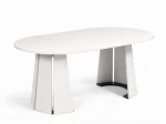 tisch-221/2-Ausziehbarer-Esstisch-AURA Ø -100/180-cm –Geometrisches-Design-(Farbwahl)