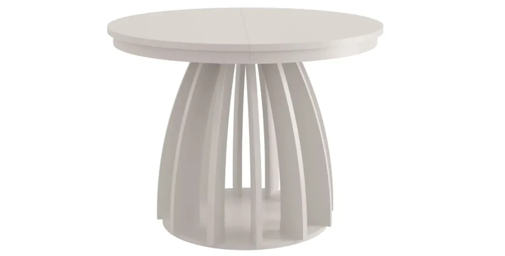 Ausziehbarer-Esstisch-LUNA-Ø-100/140 cm–Offenes-Lamellen-Design-(Farbwahl)-tisch220 k