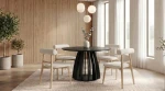 Runder-Esstisch-LUNA-Schwarz-Ø-100-cm–Offenes-Lamellen-Design