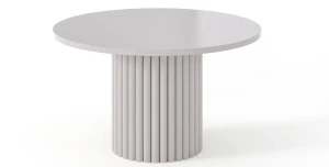 Runder Couchtisch LAMIA Ø 67 cm – Lamellen-Design (Farbwahl)