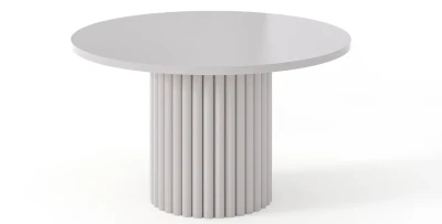 Runder Couchtisch LAMIA Ø 67 cm – Lamellen-Design (Farbwahl)