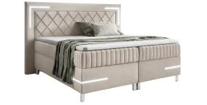 Boxspringbett Tango 4 140x200 mit 2 Bettkästen, Doppelbett mit Bonell-Matratze + Topper