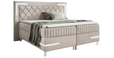 Boxspringbett Tango 4 160x200 mit 2 Bettkästen, Doppelbett mit Bonell-Matratze + Topper 