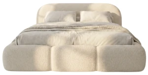 King Size Wolkenbett OHIO SLIM 200x200 cm Teddy-Stoff inkl. Stauraum