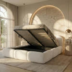 King-Size-Wolkenbett-OHIO-SLIM-200x200-cm-Teddy-Stoff-inkl.-Stauraum