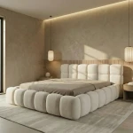 Designer-Polsterbett-BOSTON-SLIM-140x200-cm-aus-Samt–Low-Seating-Bett-mit-95cm-Kopfteil