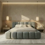 Luxus-Doppelbett-BOSTON-SLIM-160x200-cm-Samt–Designer-Polsterbett-Velours-mit-hohem-Kopfteil
