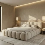 Super-King-Size-Polsterbett-BOSTON-SLIM-200x200--aus-Velours-Samt–Familienbett-mit-hohem-Kopfteil