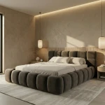 Super-King-Size-Polsterbett-BOSTON-SLIM-200x200--aus-Velours-Samt–Familienbett-mit-hohem-Kopfteil