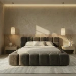 Super-King-Size-Polsterbett-BOSTON-SLIM-200x200--aus-Velours-Samt–Familienbett-mit-hohem-Kopfteil