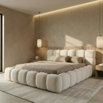 Super-King-Size-Polsterbett-BOSTON-SLIM-200x200--aus-Velours-Samt–Familienbett-mit-hohem-Kopfteil
