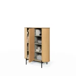 Highboard-ROTTO-RT-01-(107 cm)–Eiche Vincenza-&-Eukalyptus-|-Riffel-Design