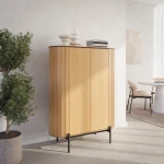 Highboard-ROTTO-RT-01-(107 cm)–Eiche Vincenza-&-Eukalyptus-|-Riffel-Design