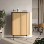 Highboard-ROTTO-RT-01-(107 cm)–Eiche Vincenza-&-Eukalyptus-|-Riffel-Design