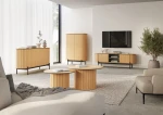 Highboard-ROTTO-RT-01-(107 cm)–Eiche Vincenza-&-Eukalyptus-|-Riffel-Design