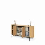 Großes-Sideboard-ROTTO-RT-03-(168 cm)–Eiche- Vincenza-&-Eukalyptus-|-4-Türen