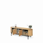 TV-Lowboard-ROTTO-RT-05-(168 cm)–Eiche-Vincenza-&-Eukalyptus-|-Lowboard-Riffel-Optik