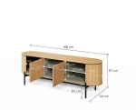 TV-Lowboard-ROTTO-RT-05-(168 cm)–Eiche-Vincenza-&-Eukalyptus-|-Lowboard-Riffel-Optik
